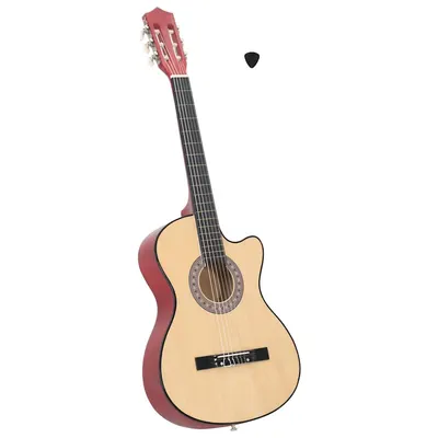 vidaXL Chitară acustică occidentală, cu 6 corzi, 38", lemn de tei