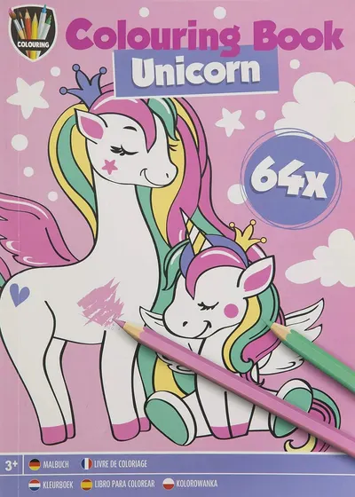 Carte de colorat Grafix Colouring - Unicorn, A5, 64 file