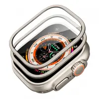 Folie Protectie ESR Armorite pentru Apple Watch Ultra Series, Set 2 bucati, Sticla Securizata, Bronz