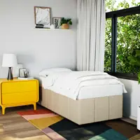Gossi cadru de pat, crem, 80x200 cm, material textil