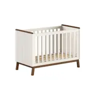 Pătuț bej din lemn de pin cu înălțime reglabilă 60x120 cm Sezane – Vipack