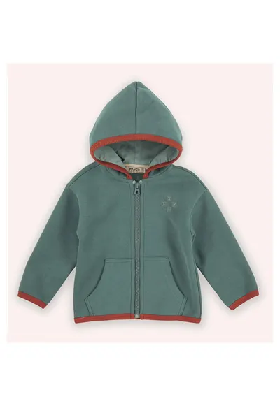 Hanorac gros din fleece - cu gluga si fermoar - - Retro Journey - Verde - pentru baieti - Verde