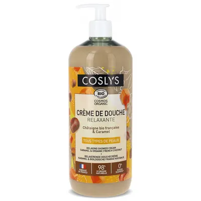 Crema Bio de Dus Relaxanta cu Castane si Caramel Format Mare 1L