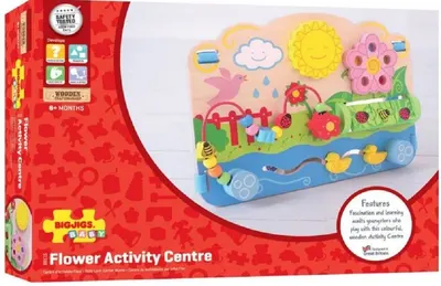 Jucarie din lemn Bigjigs - Centru activ, flori