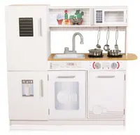 Bucătărie din lemn Chipolino - Cu 5 oale metalice