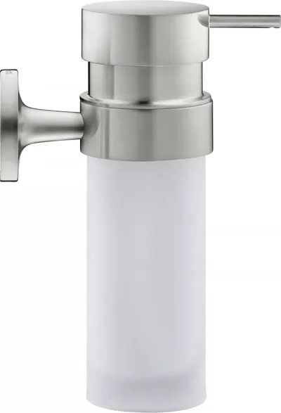 Dozator baie Duravit Starck T 0099357000, montare pe perete, 200 ml, metal/sticla, Otel satinat