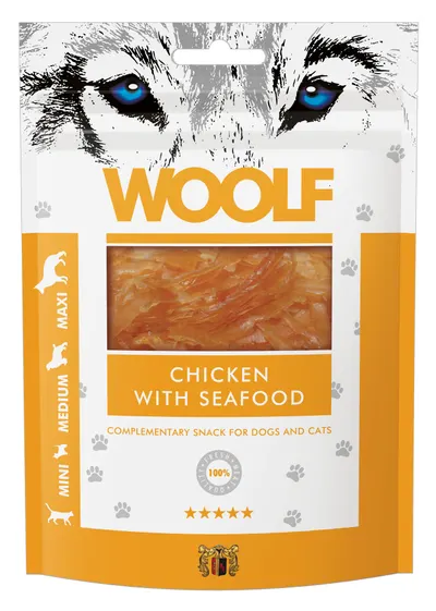 WOOLF DOG SNACKS Chicken and Seafood 100g