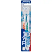 Periuta de dinti Pearl White Duo Medium, 2 bucati, Trisa