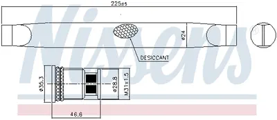 Uscator aer conditionat potrivit CHEVROLET AVEO, TRAX; OPEL MOKKA MOKKA X 1.2-1.8 03.11