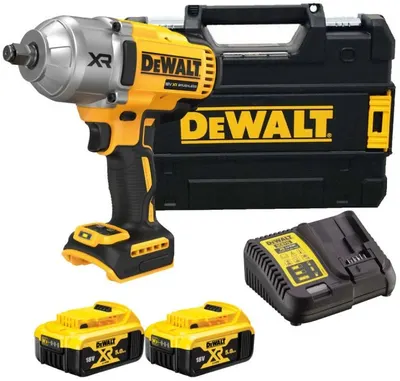 Cheie impact cu acumulator DeWALT - DCF900P2T-QW, 18V, 2 x DCB184 5.0 Ah