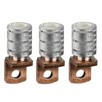 3 Papuci Sertizate, Pentru Cablu Din Aluminiu 185 mm² si Separatoare de Faza