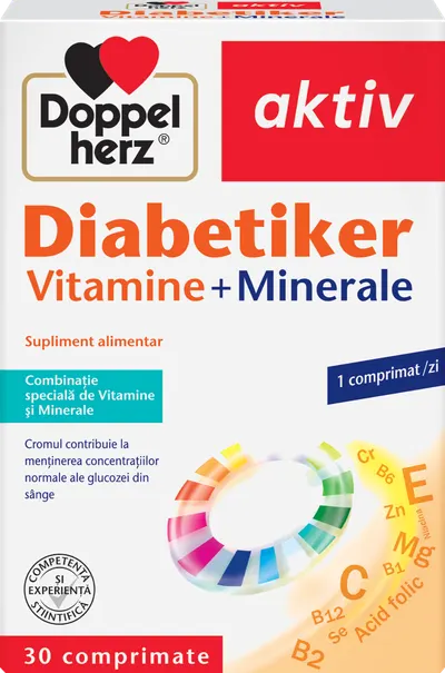 Diabetiker vitamine si minerale, 30 comprimate, Doppelherz