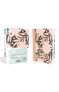 NIV, Journal the Word Bible for Teen Girls, Hardcover, Pink Floral: Includes Hundreds of Journaling Prompts!
