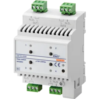 ACTUATOR pentru GENERAL LOADS - 4 canal - 10A - EASY - 4 module - montare pe sina omega