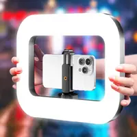 Lampa LED Ring Light YM-300, 20 W, 3 culori, suport telefon, alimentare USB