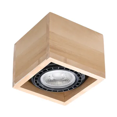 Corp de iluminat pentru tavan QUATRO 1 lemn natural