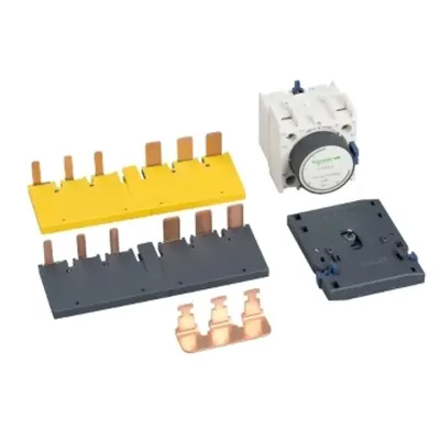 Kit pentru asamblarea demaroarelor stea-triunghi, pentru 3 contactoare LC1D40A-D80A, cu bloc de temporizare