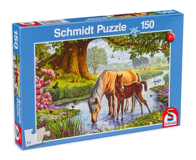 Puzzle Schmidt din 150 de piese - Horses By The Stream