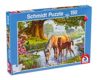 Puzzle Schmidt din 150 de piese - Horses By The Stream