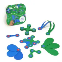 Joc magnetic de constructie - 18 piese - Itsy - Albastru & Verde