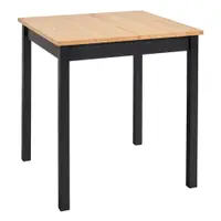 Masă dining din lemn de pin cu structură neagră Bonami Essentials Sydney, 70 x 70 cm