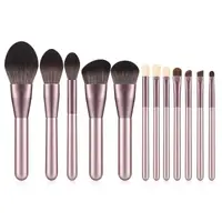 Set 12 Pensule Profesionale Pentru Machiaj, Rose - B003