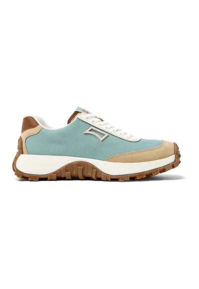Pantofi sport Drift Trail cu detalii de piele intoarsa - Albastru aquamarin/Maro camel