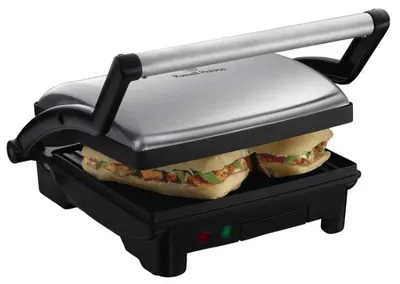 Grill Russell Hobbs - Cook Home 17888-56, antiaderent, nervurat, argintiu