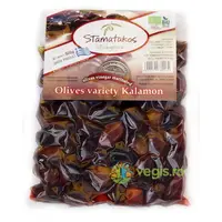 Masline Kalamata Vidate Marinate in Otet Ecologice/Bio 500g