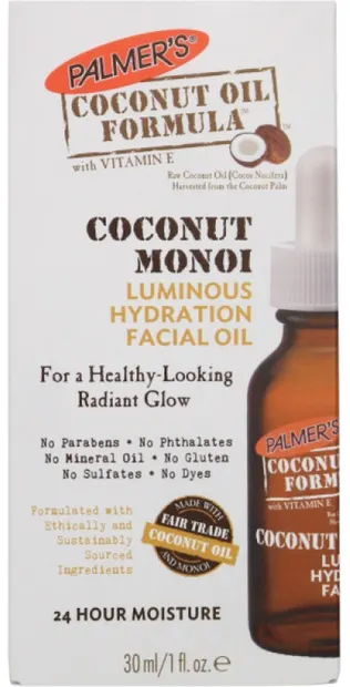 Palmer's Ulei pentru față strălucitor cu ulei de cocos și unt de shea, 30 ml