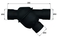 Termostat lichid racire (79 C, cu carcasa) potrivit MAN M 2000 L, M 2000 M, M90 D0824LF01-D0836LFL02 08.88-