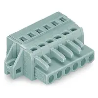 1-conductor female plug; clamping collar; 2.5 mm²; Pin spacing 5 mm; 16-pole; 2,50 mm²; gray
