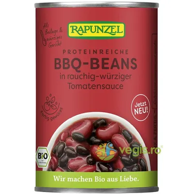 Mix de Fasole BBQ in Sos de Rosii Ecologic/Bio 400g