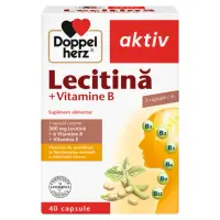 Lecitina + Vitamina B si E, Doppelherz Aktiv | 40 capsule