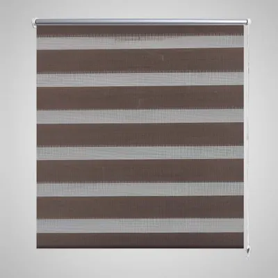 Jaluzea tip zebra, 140 x 175 cm, cafeniu