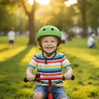 Casca de bicicleta pentru copii Trike Fix, marime M (55-58 cm), lumina LED integrata si 11 orificii de ventilaie, Green