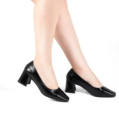 Pantofi Eleganți dama din Piele Ecologică LACUITA CRL1317 NEGRU