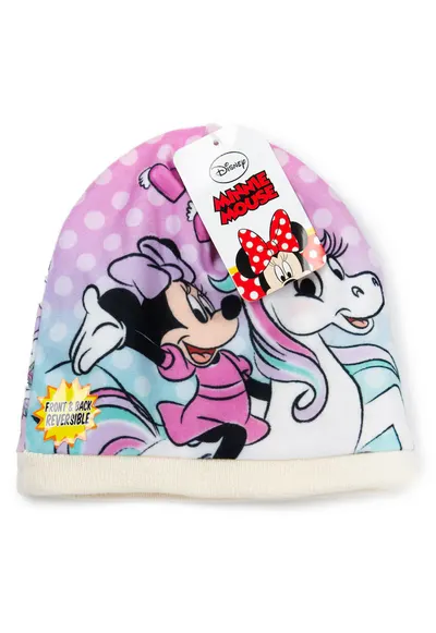 Caciula de iarna pentru fetite - Minnie Mouse - roz - 52