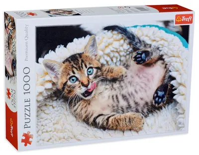 Puzzle Trefl din 1000 de piese - Pisica fericita