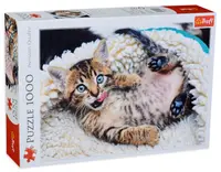 Puzzle Trefl din 1000 de piese - Pisica fericita