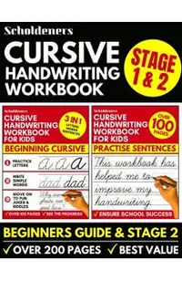 Cursive Handwriting Workbook: 2-in-1 Book Set For Kids (Cursive for Beginners / Cursive Writing Practice Book)