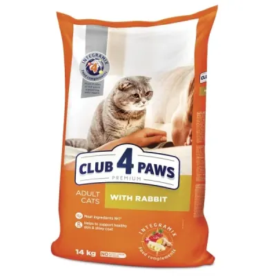 Hrana uscata pentru pisici Club 4 Paws Adult cu iepure 14 kg