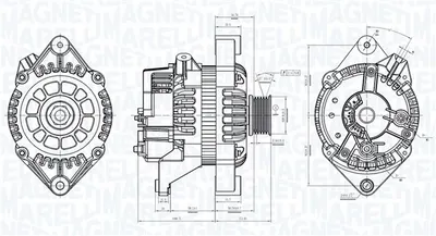 Alternator (12v, 100a) Potrivit Opel Astra F, Calibra A, Frontera A, Frontera a Sport, Frontera B, Omega B, Tigra, Vectra B 1.6-2.2 06.90-07.04