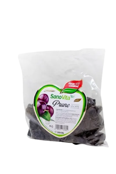 Prune uscate fara samburi, 250g, SanoVita
