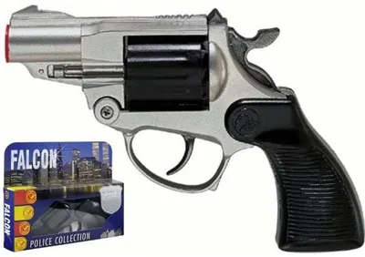 Revolver pentru copii Villa Giocattoli Falcon Silver - Cu capse, 12 focuri
