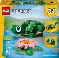 Constructor LEGO Creator 3 în 1 - Broasca țestoasă cu nufăr (31377)
