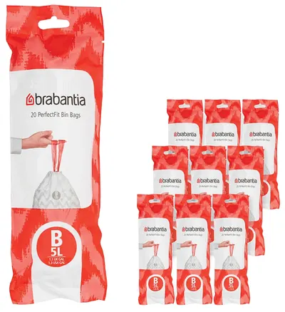Sac de gunoi Brabantia - PerfectFit Slide/Paper Bin, mărimea B, 5 l, 200 buc