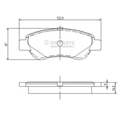 Set placute frana, frana disc NIPPARTS J3602122