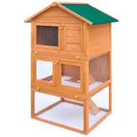 Cusca de exterior iepuri cusca adapost animale mici 3 niveluri lemn