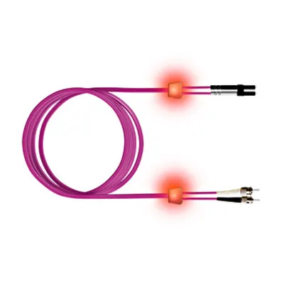 FO LED Patch Cord Premium, Duplex, LCD/ST, G50/125, OM4, 1m